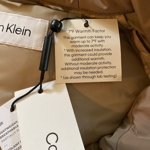 Calvin Klein Gap Brown Puffer Jacket with Faux Fur Hood - Picture 2 of 11